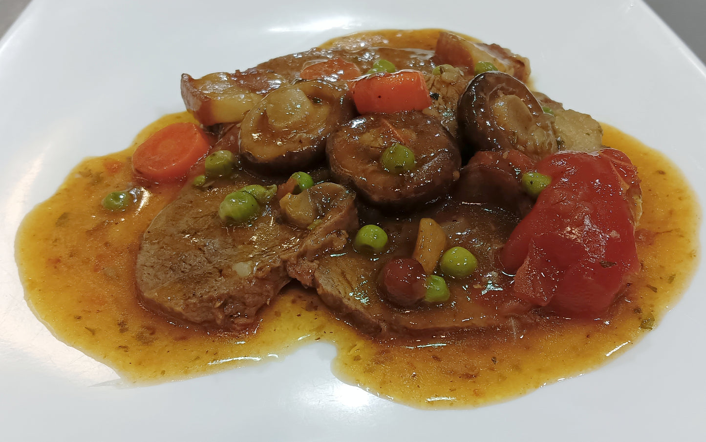 Vedella amb bolets variats