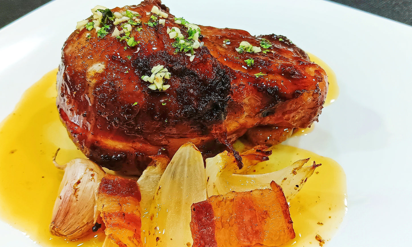 Galta de porc rostida